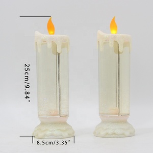 <span class=keywords><strong>Bougie</strong></span> <span class=keywords><strong>LED</strong></span> scintillante à couleur changeante, alimenté par piles, 1 pièce, pour noël - Product Image 6