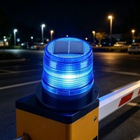 Balise d'avertissement solaire à LED avec base magnétique, lumière stroboscopique clignotante pour la sécurité