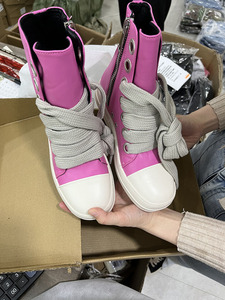 Spedizione Veloce <span class=keywords><strong>Sneakers</strong></span> Alte a Punta Tonda Scarpe Casual Invernali da <span class=keywords><strong>Donna</strong></span> in Pelle Nera Stivaletti alla Caviglia con Zip e Lacci Stivali da Moto - Product Image 6