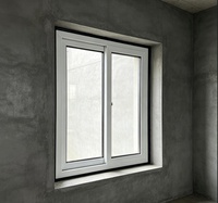 Fenêtre coulissante moderne en PVC avec double vitrage, renfort interne en acier et isolation thermique pour l'extérieur de la maison