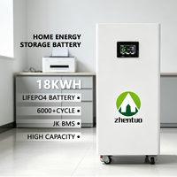 Système de stockage d'énergie LiFePO4 de type au sol 51,2 V 360 Ah 18 kWh pour insert de cheminée électrique domestique et chauffage soufflant