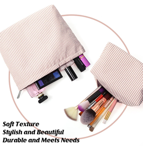 HaoRan - Juego de Bolsas de Maquillaje con Logotipo Personalizado al por Mayor, Bolsa de Cosméticos Bonita, Bolsas de Aseo, Neceser, Bolsa de Maquillaje - Product Image 4