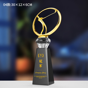 Metal Golfer Crystal <span class=keywords><strong>Golf</strong></span> com preto cristal base esportes troféu MH-NJ0557 - Product Image 2