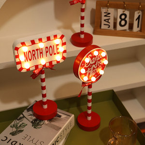 Letrero de calle de Navidad <span class=keywords><strong>LED</strong></span> para todas las estaciones, decoración de ambiente festivo, hogar, sala de estar, escritorio de oficina, ¡para fiestas, celebraciones! - Product Image 2