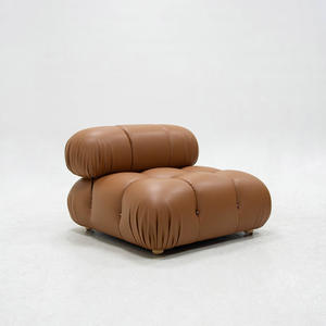 Canapé d'angle modulable haut de gamme en velours et lin pour salon, villa ou hall d'entrée - Product Image 3