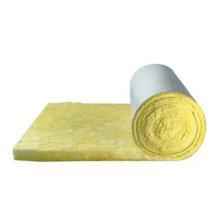 Papel kraft laminado para materiais de construção, manta de lã de vidro com isolamento térmico de fibra de vidro de 50 mm