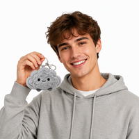 Porte-clés en peluche nuage mignon, jouet doux, style anime unisexe, cadeau pour fête et festival, design personnalisé