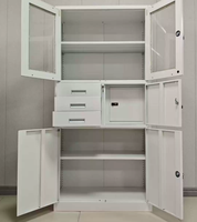 Armoire de rangement métallique robuste à 3 tiroirs, classeur à roulettes, glissières à billes, verrouillage central, revêtement poudré, personnalisable OEM