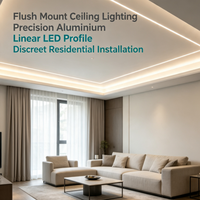 Profilé LED linéaire en aluminium encastré de précision, installation discrète encastrée pour bâtiments résidentiels et commerciaux