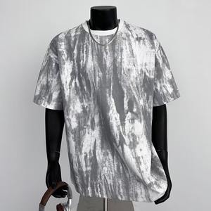 Camiseta de Manga Corta Vintage Americana para Hombre, Estilo Urbano, Diseño Moderno, Nueva, Gruesa, Holgada, Informal y Transpirable - Product Image 3