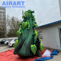 Décoration de scène pour événements : Tige de haricot gonflable verte, Ballon gonflable en forme d'arbre de haricot pour la publicité