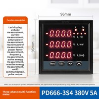 Compteur électrique intelligent multifonctionnel triphasé Chint avec affichage numérique PD666/PD7777, moniteur de puissance, fréquence de puissance