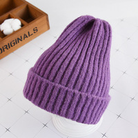 Invierno recién nacido prendas de punto niño niña cálido color sólido sombrero infantil accesorios de punto moda 100% algodón bebé sombrero de punto