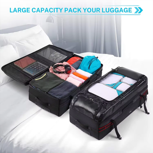 Bag Gym Sports Travel Rolling <b>Wheeled</b> Unisex <b>Duffel</b> Luggage Trolley Large Capacity Custom - Product Image 1