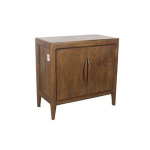 Gabinete de 2 puertas de madera de mango sólido con construcción duradera perfecto para sala de estar dormitorio o almacenamiento con elegante natural - Product Image 1