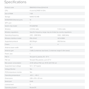 Mikrotik RB4011iGS+5HacQ2HnD-IN Doble Banda 2.4G y 5G, 4 Antenas Externas, Compatible con WEP, Versión para Estados Unidos - Product Image 6