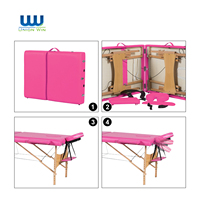 Table pliante portable moderne Unirelax pour hôtel, salon, massage, soin du visage, beauté, professionnelle, de haute qualité, synthétique