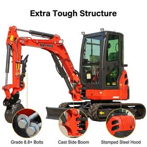 Mini Excavadora Europea de 1, 2 y 3.5 Toneladas, Excavadora Compacta con Motor, Miniexcavadora Agrícola, Certificación CE y EPA - Product Image 3