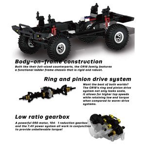 HobbyPlus CR-18 CONVOY 1/18 <span class=keywords><strong>4WD</strong></span> RC Crawler 4x4, Auto RC a Escala, <span class=keywords><strong>Mini</strong></span> Auto RC a Prueba de Agua para Niños - Product Image 6