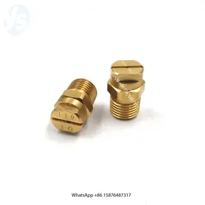 1 YS Nozzle Kipas Datar Kuningan Cuci HU, H-U Industrial Vee Jet Semprotan Air Cuci Nozel Kipas Datar, Tipe Kipas Datar