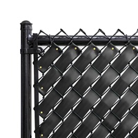 Rouleau de lattes de confidentialité pour clôture à maillons de chaîne anthracite 4.8cm x 75m pour revêtement de clôture de cour et de ranch