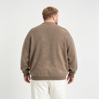 Pulls décontractés pour hommes en viscose tricotée jacquard à col rond et manches longues, chauds et doux, avec lettres personnalisées