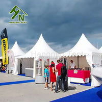 Tente Pagode 6x6m à Structure en Aluminium Robuste avec Protection UV, Barnum Extérieur pour Événements et Fêtes, Chapiteau 20x20 Pieds pour Utilisation Intérieure et Extérieure