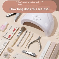 Kit complet d'outils pour la manucure XEIJAYI rose avec lampe UV LED, vernis gel et outils pour débutants et usage en salon, support OEM/ODM