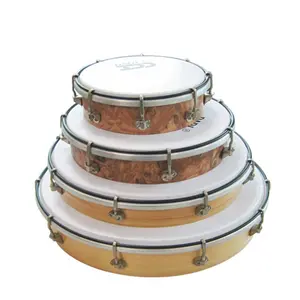 Instrument de musique personnalisable, tambourin réglable en bois-plastique taille 6 8 10 12 pouces