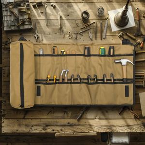 Strong and Durable Multifunctional Maintenance Tool Kit with Wrench Canvas Hanging Storage Bag and Zipper Closure - Product Image 1