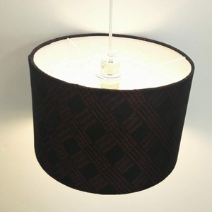 Moderne Luxe <span class=keywords><strong>Prune</strong></span> Motif Décoratif Rond Carré <span class=keywords><strong>Lin</strong></span> Tissu Pendentif lampe abat-jour, personnalisé abat-jour pour plafond - Product Image 5