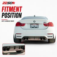 Diffuseur arrière en fibre de carbone sèche style MP pour BMW M3 M4 F80 F82 2014-2018, lèvre de pare-chocs arrière