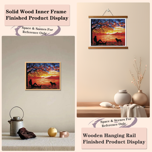 Kit de Peinture Diamant Paysage Coucher de Soleil avec Cadre, Perles Rondes, Art Imprimé DIY, Décoration Murale Forme Rectangulaire - Product Image 5
