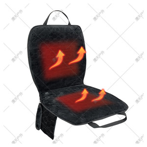 Heated Chair <b>Cushion</b> One Size Rectangular Beige Gray Suede Camping Outdoor Seat <b>Pad</b> With Adjustable Temperature Warmth - Product Image 2
