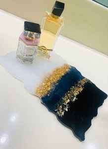 Elegant Epoxy Resin Tray Unique Handmade Design Ideal for Gifting or Home <b>Decoration</b> - Product Image 2