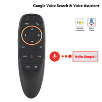 Air Mouse G10S dengan Google Voice, Kode Tetap, Baterai AAA, Jangkauan 10m, Remote Kontrol Nirkabel untuk Smart TV Box & Android TV