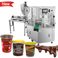 Remplisseuse automatique de beurre chocolat crème pâte à sceller machine de remplissage de gobelets à tartiner chocolat liquide