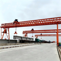 Portique de levage professionnel pour poutres en caoutchouc, pneus et poutres préfabriquées, capacité 50T, pour entrepôt ferroviaire et poutres en T préfabriquées