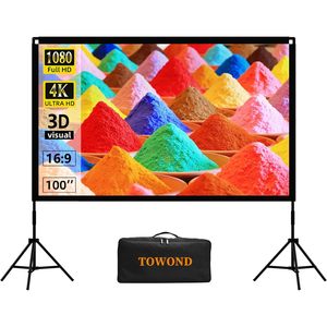 Towond 100-Inch Di Động Movie Màn Hình 16:9 <span class=keywords><strong>HD</strong></span> Trong Nhà Ngoài Trời Phía Trước Phía Sau Chiếu 200-Inch Đứng Cho Máy Chiếu - Product Image 5