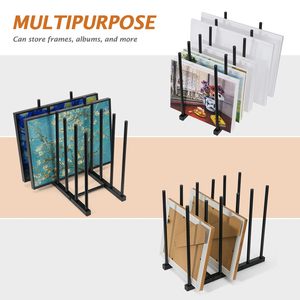 JH-Mech présentoir de stockage d'œuvres d'art avec roues double face 40 étagères support de séchage horizontal bon marché en métal mobile - Product Image 6