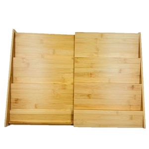 Bamboo <b>Spice</b> Rack Multi Layer Foldable Kitchen Storage <b>Drawer</b> <b>Organizer</b> Desktop Seasoning Holder 8-11.9in Depth - Product Image 2
