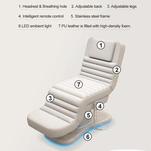 Luxury <strong>Green</strong> Spa Facial Beauty <strong>Bed</strong> Leather Base 3 Motor <strong>King</strong> <strong>Size</strong> Electric Adjustable Massage <strong>Bed</strong> for Hotel &amp; School Use - Product Image 3