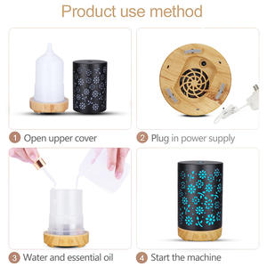 Yx-Ty-189 Mini diffuseur d'arômes portable 100 ml avec lumière LED pour usage domestique, base noire, alimenté par USB - Product Image 4