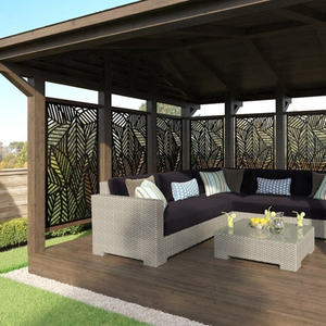 WPC ระบบรักษาความปลอดภัยตกแต่งสวนสูงแผงรั้วกั้นหน้าจอพาร์ทิชัน<span class=keywords><strong>ผนัง</strong></span><span class=keywords><strong>กั้น</strong></span><span class=keywords><strong>ห้อง</strong></span>ตกแต่งบ้าน - Product Image 4