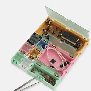 กล่องเก็บชิ้นส่วนอิเล็กทรอนิกส์ SMD แบบ 1 2 3 4 สามารถต่อ/ถอดประกอบ/เชื่อมต่อกันได้ ฝาปิดแบบพลิกขนาดเล็ก - Product Image 4