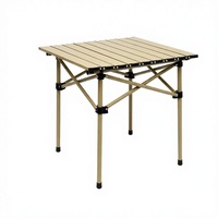 Table pliante légère rectangulaire à quatre pieds, portable pour le camping, le pique-nique, le barbecue et les repas