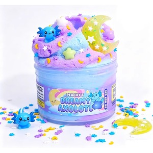 Nuevo Slime Elástico en Forma de Luna, Slime de Seda de Dos Tonos con Copos de Nieve, Slime Transparente de Cristal, Juguete Antiestrés y de Descompresión para Niños - Product Image 3