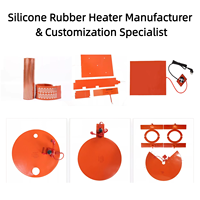 Gaine chauffante flexible en caoutchouc silicone pour bouteille de gaz alimentée par l'eau, résistante aux produits chimiques, conception ajustable enveloppante