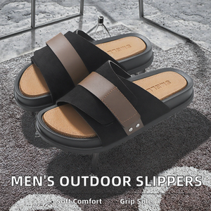 Ciabatte da Uomo <span class=keywords><strong>per</strong></span> Esterno Casual con Suola Spessa Antiscivolo <span class=keywords><strong>in</strong></span> EVA Tessuto Opaco Pelle Ciabatte e <span class=keywords><strong>Sandali</strong></span> da Uomo Scarpe da Uomo 2025 - Product Image 2