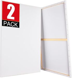 <span class=keywords><strong>Lienzos</strong></span> Estirados para Pintar, Paquete de 2, Lienzo Grande de 24x36 para Pintar, <span class=keywords><strong>Lienzos</strong></span> Blancos para Pintar - Product Image 1